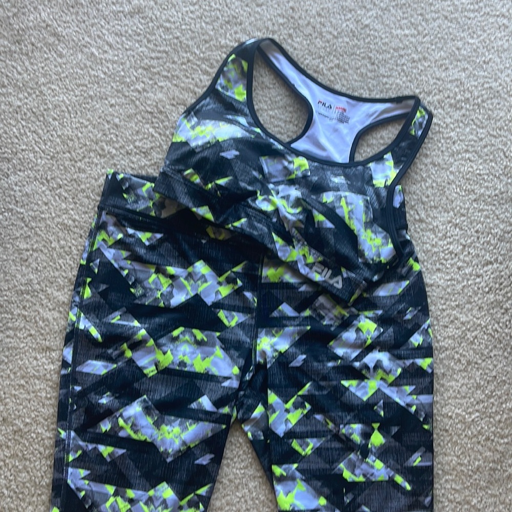 Last Call Before Donation: Fila workout set - sports bra and capris